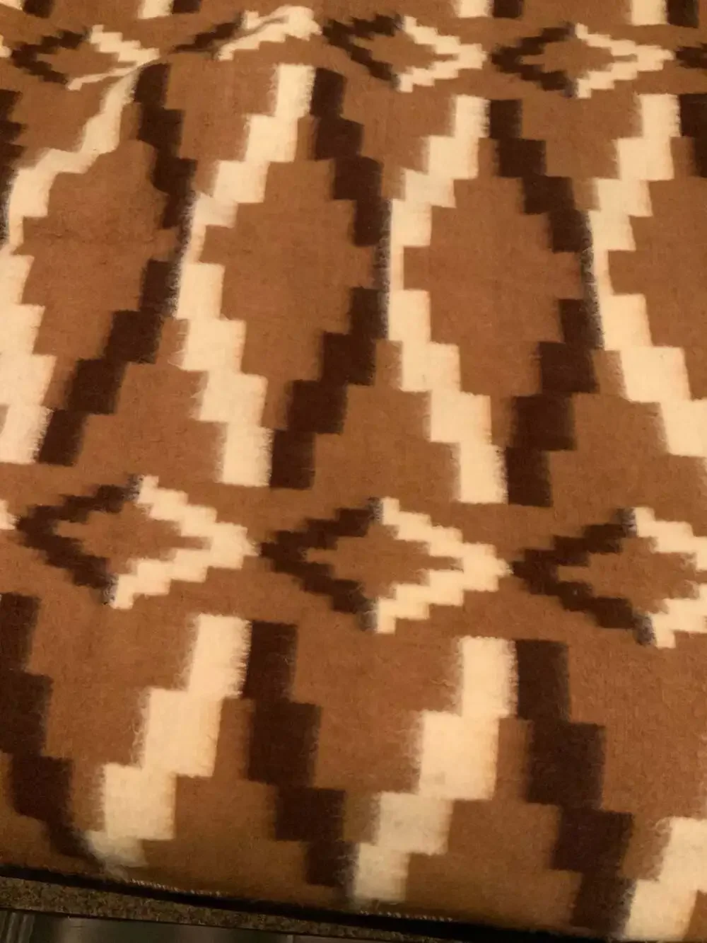 Santa Catalina Industria Peruana Southwest Aztec Brown Fleece Throw 63